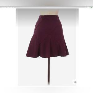 Faux Suede skirt White House Black Market.  Burgandy